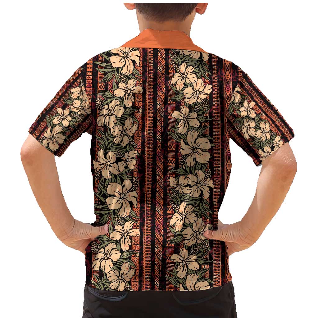 Hawaii Hibiscus Family Matching Mermaid Dress and Hawaiian Shirt Retro Style - Polynesian Pride