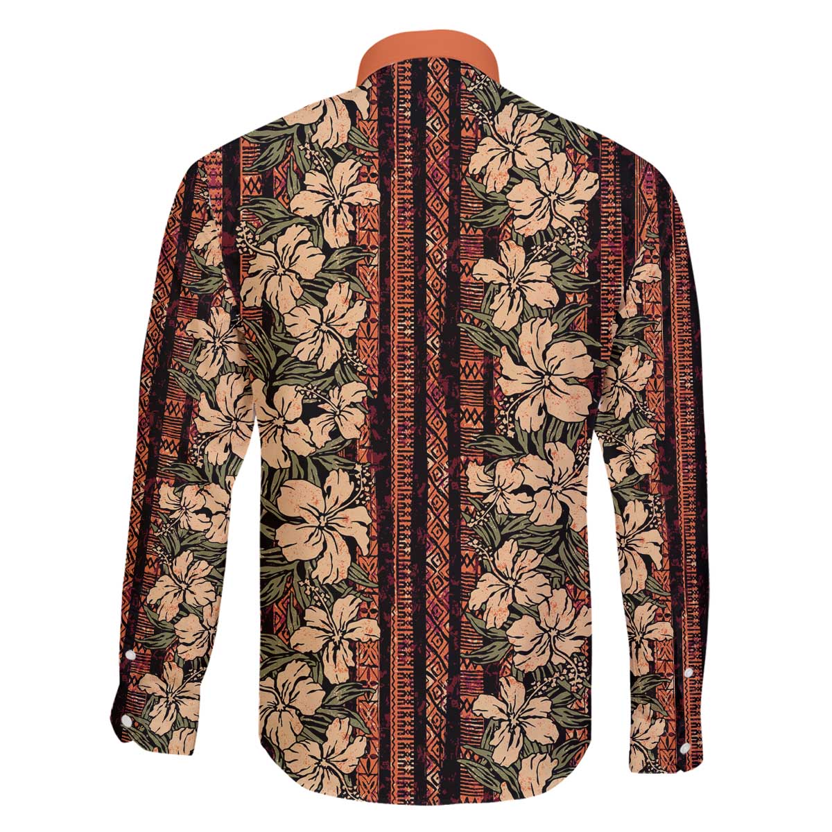 Hawaii Hibiscus Family Matching Off The Shoulder Long Sleeve Dress and Hawaiian Shirt Retro Style - Polynesian Pride