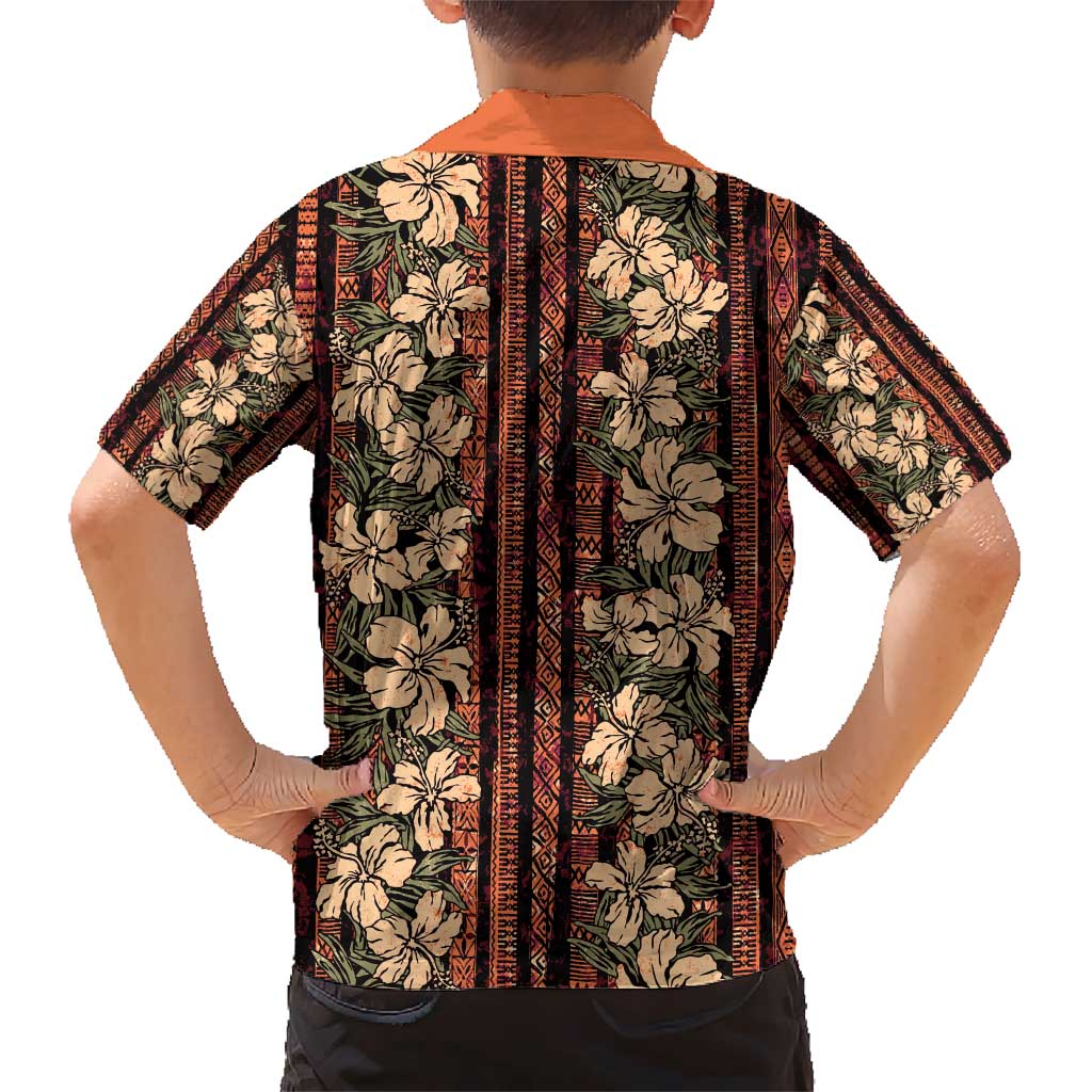 Hawaii Hibiscus Kid Hawaiian Shirt Retro Style - Polynesian Pride