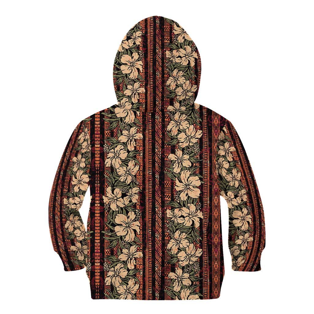 Hawaii Hibiscus Kid Hoodie Retro Style - Polynesian Pride
