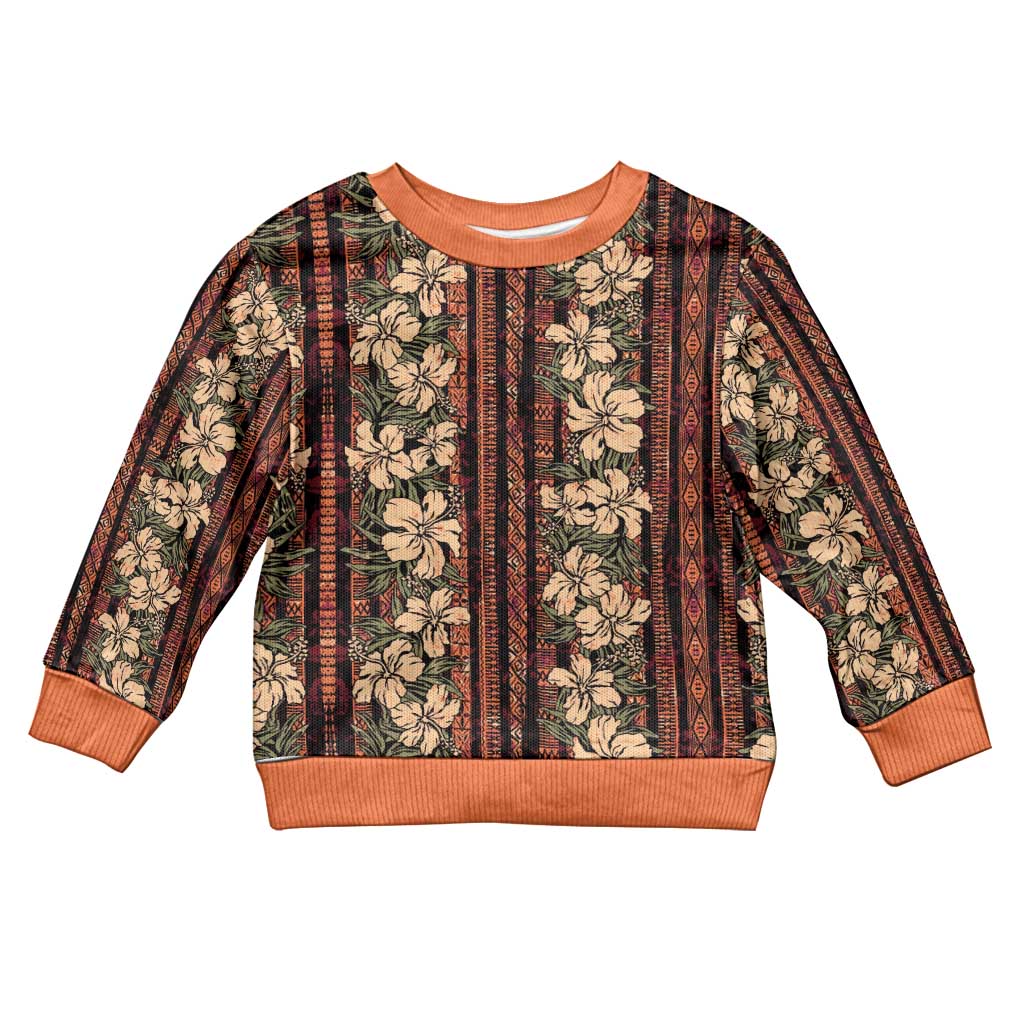 Hawaii Hibiscus Kid Ugly Christmas Sweater Retro Style - Polynesian Pride