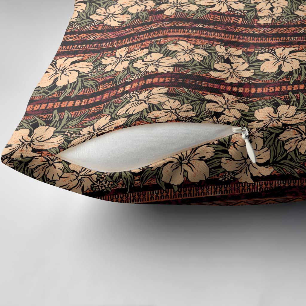 Hawaii Hibiscus Pillow Cover Retro Style - Polynesian Pride