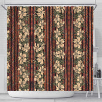 Hawaii Hibiscus Shower Curtain Retro Style - Polynesian Pride