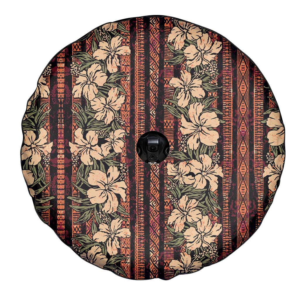 Hawaii Hibiscus Spare Tire Cover Retro Style - Polynesian Pride