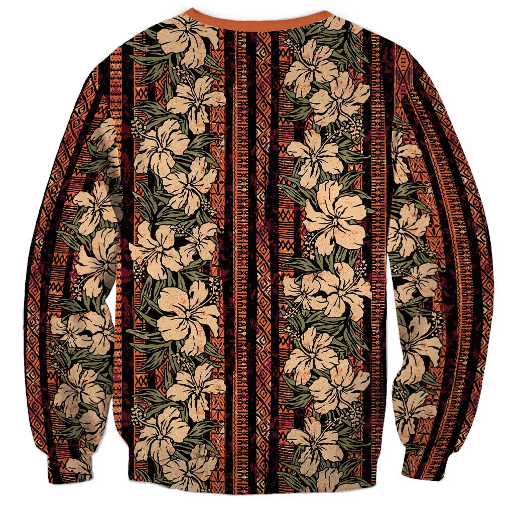 Hawaii Hibiscus Sweatshirt Retro Style - Polynesian Pride