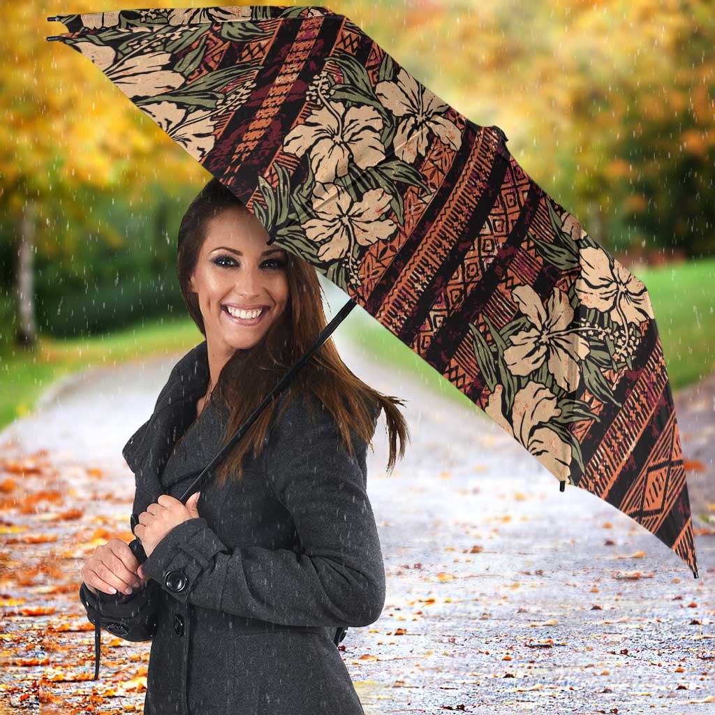 Hawaii Hibiscus Umbrella Retro Style - Polynesian Pride