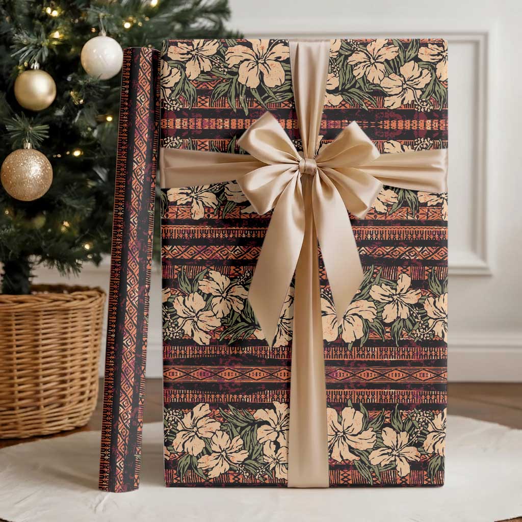 Hawaii Hibiscus Wrapping Paper Retro Style - Polynesian Pride
