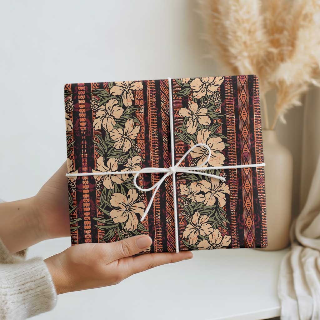 Hawaii Hibiscus Wrapping Paper Retro Style - Polynesian Pride