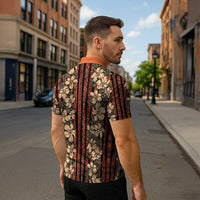 Hawaii Hibiscus Zipper Polo Shirt Retro Style - Polynesian Pride