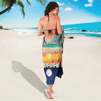 Hawaii Beach Landscape Time-Lapse Sarong Tropical Plumeria Flowers - Polynesian Pride