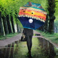 Hawaii Beach Landscape Time-Lapse Umbrella Tropical Plumeria Flowers - Polynesian Pride