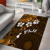 Fiji Masi With Hibiscus Tapa Tribal Area Rug Gold Version LT01 - Polynesian Pride