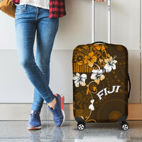 Fiji Masi With Hibiscus Tapa Tribal Luggage Cover Gold Version LT01 - Polynesian Pride