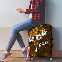 Fiji Masi With Hibiscus Tapa Tribal Luggage Cover Gold Version LT01 - Polynesian Pride