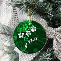 Fiji Masi Ceramic Ornament Fijian Hibiscus Tapa Green Version LT01 - Polynesian Pride