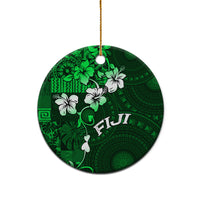 Fiji Masi Ceramic Ornament Fijian Hibiscus Tapa Green Version LT01 - Polynesian Pride