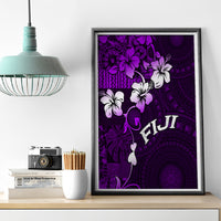 Fiji Masi Canvas Wall Art Fijian Hibiscus Tapa Purple Version LT01 - Polynesian Pride