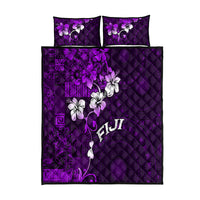 Fiji Masi Quilt Bed Set Fijian Hibiscus Tapa Purple Version LT01 Purple - Polynesian Pride