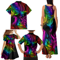 LGBT History Month Family Matching Tank Maxi Dress and Hawaiian Shirt Polynesian Hammerhead Shark LT01 - Polynesian Pride