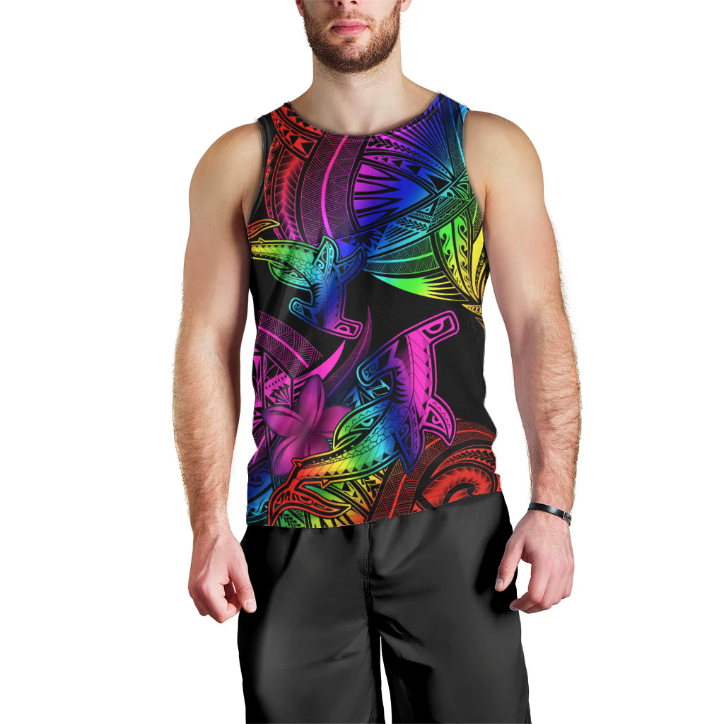 LGBT History Month Men Tank Top Polynesian Hammerhead Shark LT01 - Polynesian Pride