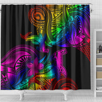 LGBT History Month Shower Curtain Polynesian Hammerhead Shark LT01 - Polynesian Pride