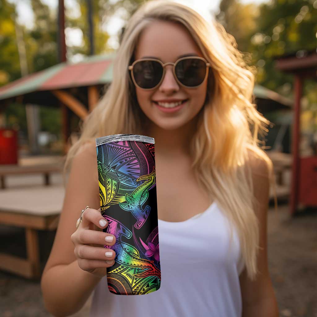 LGBT History Month Skinny Tumbler Polynesian Hammerhead Shark