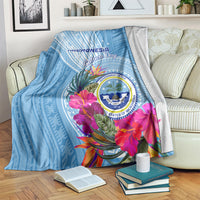 Micronesia Culture Day Blanket Tribal Pattern Tropical Style LT01 Blue - Polynesian Pride
