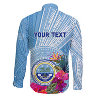 Micronesia Culture Day Family Matching Long Sleeve Bodycon Dress and Hawaiian Shirt Tribal Pattern Tropical Style LT01 - Polynesian Pride