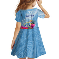 Micronesia Culture Day Family Matching Short Sleeve Bodycon Dress and Hawaiian Shirt Tribal Pattern Tropical Style LT01 - Polynesian Pride