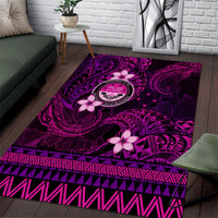 FSM Culture Day Area Rug Tribal Pattern Pink Version LT01 Pink - Polynesian Pride