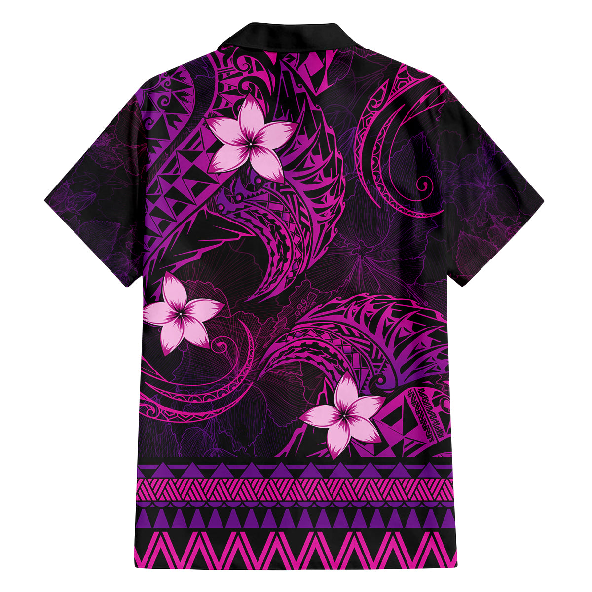 FSM Culture Day Family Matching Off Shoulder Short Dress and Hawaiian Shirt Tribal Pattern Pink Version LT01 - Polynesian Pride