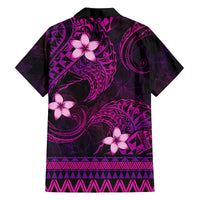 FSM Culture Day Family Matching Off Shoulder Short Dress and Hawaiian Shirt Tribal Pattern Pink Version LT01 - Polynesian Pride