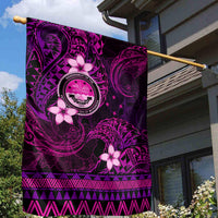 FSM Culture Day Garden Flag Tribal Pattern Pink Version LT01 - Polynesian Pride