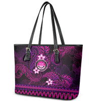 FSM Culture Day Leather Tote Bag Tribal Pattern Pink Version LT01 - Polynesian Pride