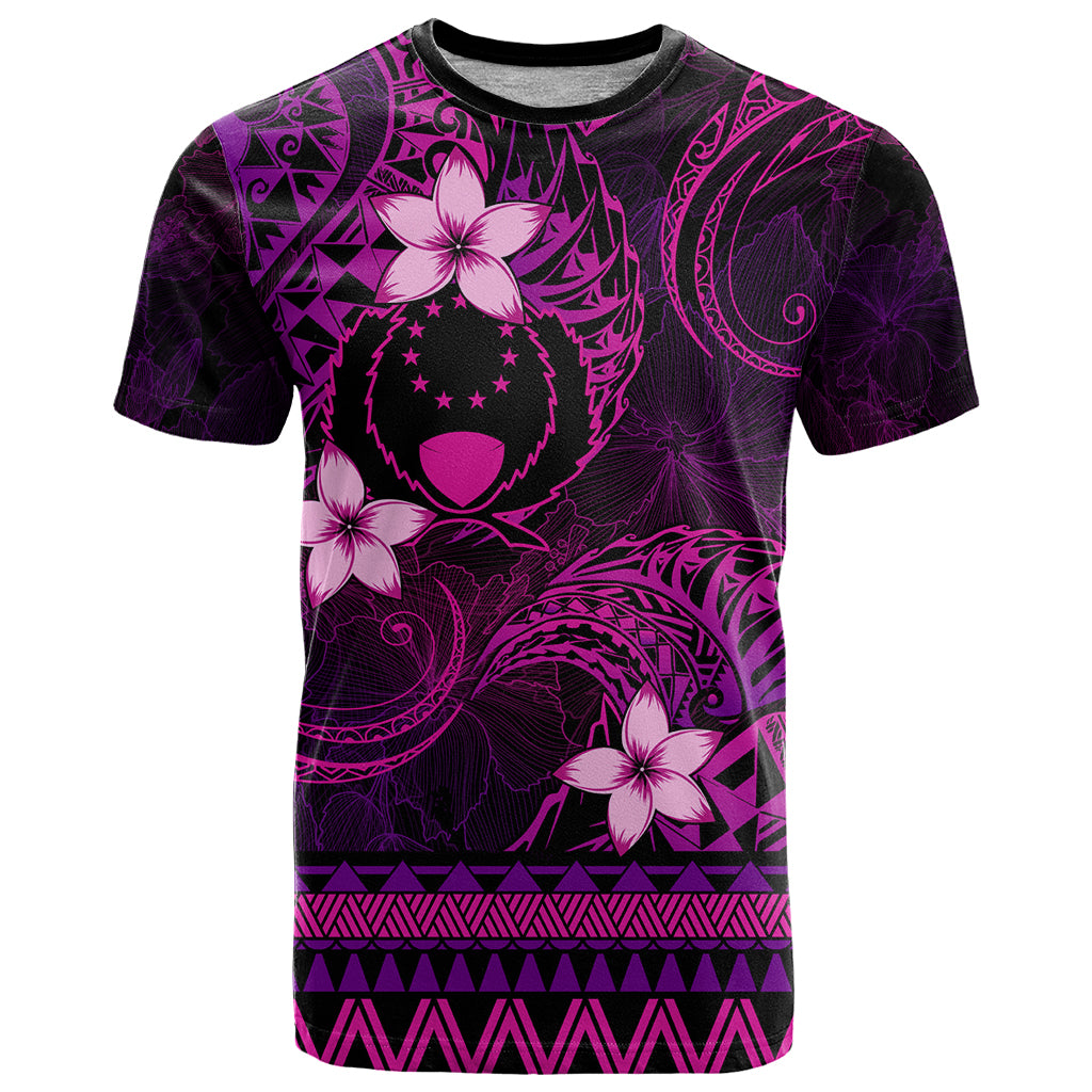 FSM Pohnpei State T Shirt Tribal Pattern Pink Version LT01 Pink - Polynesian Pride