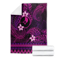 FSM Yap State Blanket Tribal Pattern Pink Version LT01 - Polynesian Pride
