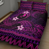 FSM Yap State Quilt Bed Set Tribal Pattern Pink Version LT01 - Polynesian Pride