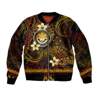FSM Culture Day Bomber Jacket Tribal Pattern Gold Version LT01 Unisex Gold - Polynesian Pride