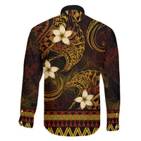 FSM Culture Day Family Matching Long Sleeve Bodycon Dress and Hawaiian Shirt Tribal Pattern Gold Version LT01 - Polynesian Pride