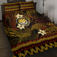 FSM Culture Day Quilt Bed Set Tribal Pattern Gold Version LT01 Gold - Polynesian Pride