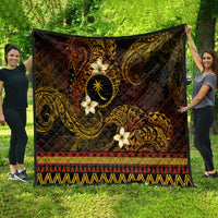 FSM Chuuk State Quilt Tribal Pattern Gold Version LT01 - Polynesian Pride