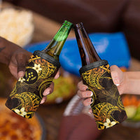 FSM Kosrae State 4 in 1 Can Cooler Tumbler Tribal Pattern Gold Version