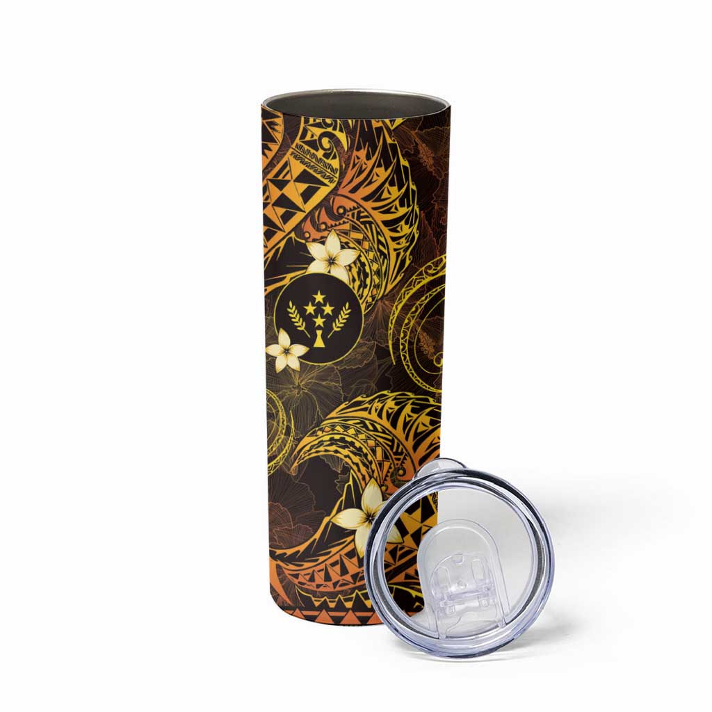 FSM Kosrae State Skinny Tumbler Tribal Pattern Gold Version