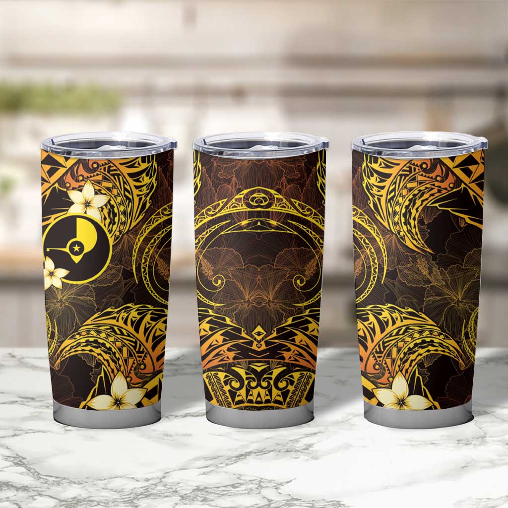 FSM Yap State Tumbler Cup Tribal Pattern Gold Version