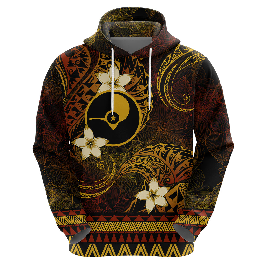 FSM Yap State Zip Hoodie Tribal Pattern Gold Version LT01 - Polynesian Pride