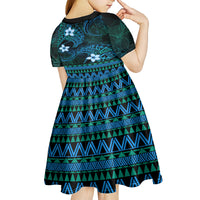 FSM Culture Day Kid Short Sleeve Dress Tribal Pattern Ocean Version LT01 - Polynesian Pride