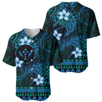 FSM Kosrae State Baseball Jersey Tribal Pattern Ocean Version LT01 - Polynesian Pride
