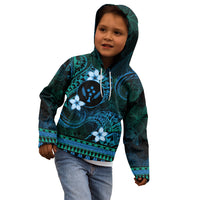 FSM Kosrae State Kid Hoodie Tribal Pattern Ocean Version LT01 - Polynesian Pride