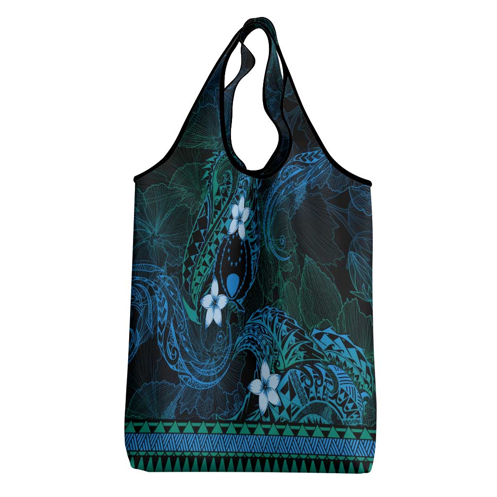 FSM Pohnpei State Grocery Bag Tribal Pattern Ocean Version