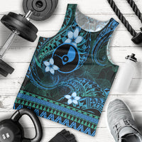 FSM Yap State Men Tank Top Tribal Pattern Ocean Version LT01 - Polynesian Pride